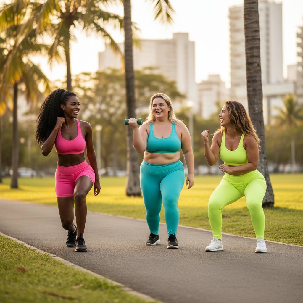 Mulher praticando exercício físico intenso